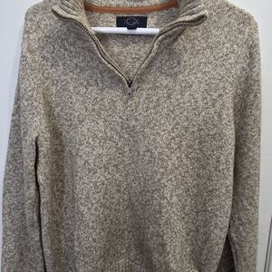 Men’s Quarter-Zip Knit Sweater in Sandstone Heather